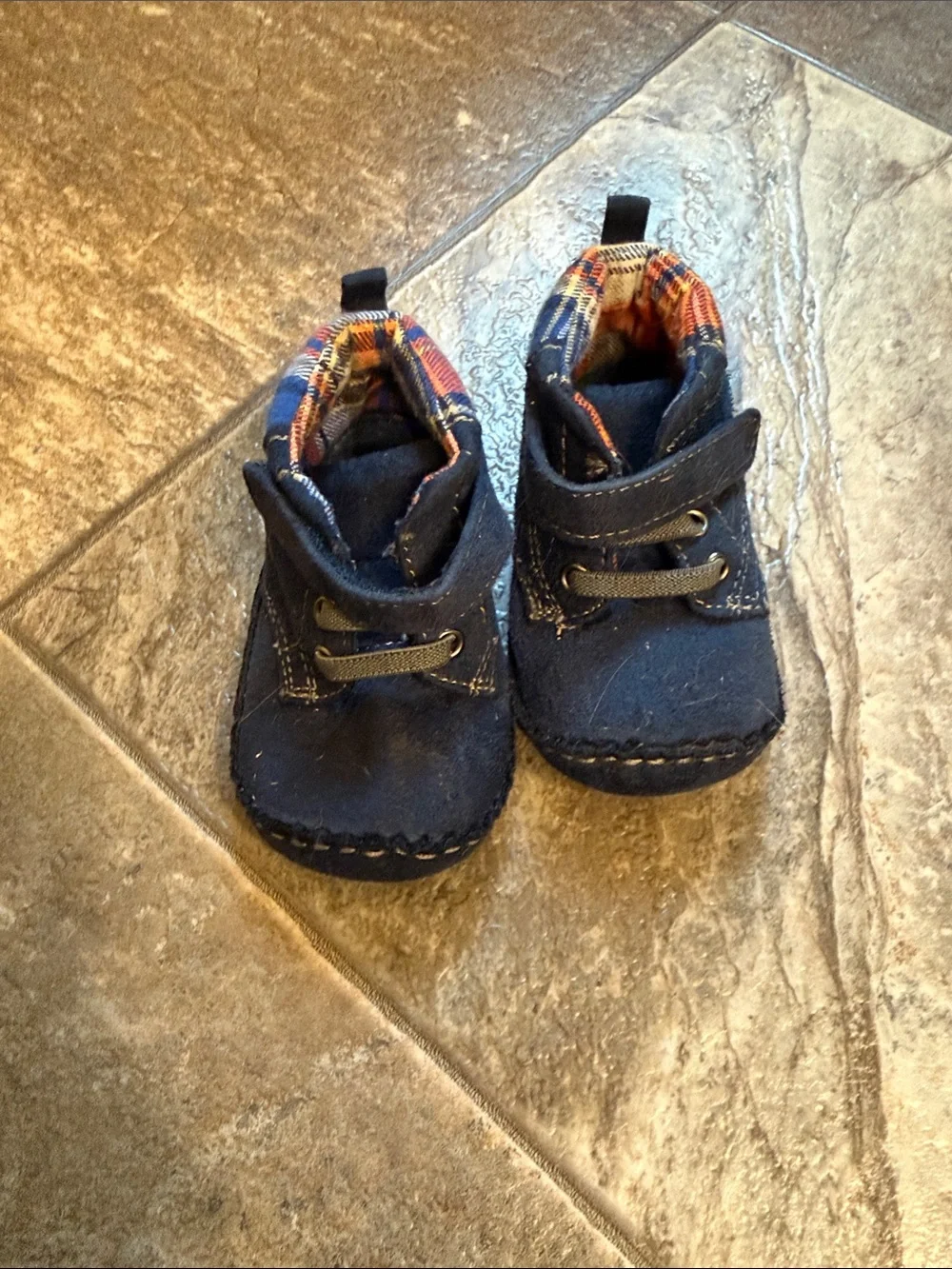 Baby Navy Blue Soft Sole Sneakers